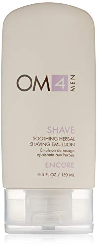 OM4 Shave: Soothing Herbal Shaving Emulsion - Mens Grooming Preshave Oil, Shave Cream, Hydrating Mask all-in-one