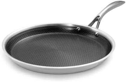 DELUXE Hybrid Ceramic Nonstick Griddle Pan,12-Inch,Stay-Cool Handle,Dishwasher&Oven Safe,Induction-Ready,PFOA Free Compatible with All Cooktops
