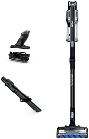 Shark Vertex Pro Cordless Vacuum Cleaner with HEPA Filter, Lightweight, Portable, Removable Handheld, Self Cleaning DuoClean PowerFins, 120-min Runtime, IQ Display, Black/Silver, IZ682H