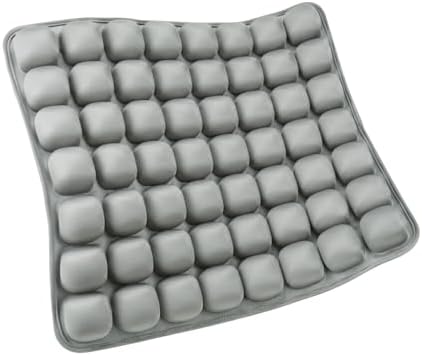 SUNFICON Inflatable Car Seat Cushion Air Seat Cushion Work from Home Office Chair Cushion Wheelchair Pad Anti Bedsore Orthopedics Pain Pressure Relief Cushion Camping Seat Mat w Pump 18"x16"x1'' Gray