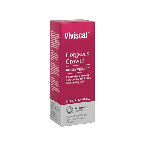 Viviscal Gorgeous Growth Densifying Leave-in Elixir for Thicker, Fuller Hair | Ana:Tel Proprietary Complex with Keratin, Biotin, Zinc | 1.7 Ounce