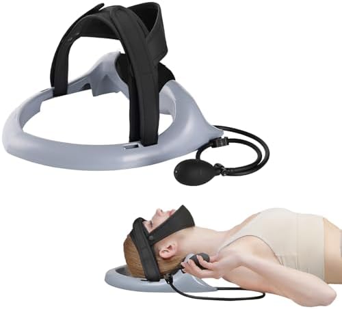 ECOGUN Posture Neck Exercising Cervical Spine Hydrator Pump, Relief for Stiffness, Relieves Neck Pain, Neck Curve Restorer Gray