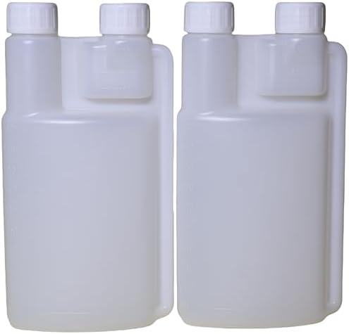 2 Pack Standard Squeeze Shot Bottle with 16oz Measuring Bottle and 1oz Flask Built-in | Plastic Flask with Shot Glasses built in and Flask Tumbler Shot Holder for Liquor, Travel, Outdoor