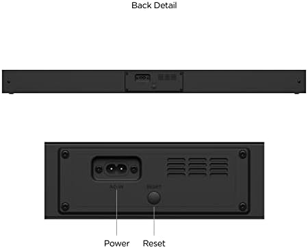 Roku TV Wireless Soundbar, Soundbar Exclusively for RokuTV with Enhanced Stereo Sound, Clear Dialogue, and Simple Wireless Setup