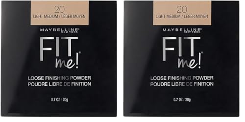 Maybelline Fit Me Loose Setting Powder, Face Powder Makeup & Finishing Powder, Light Medium, 1 Count (Pack of 2)