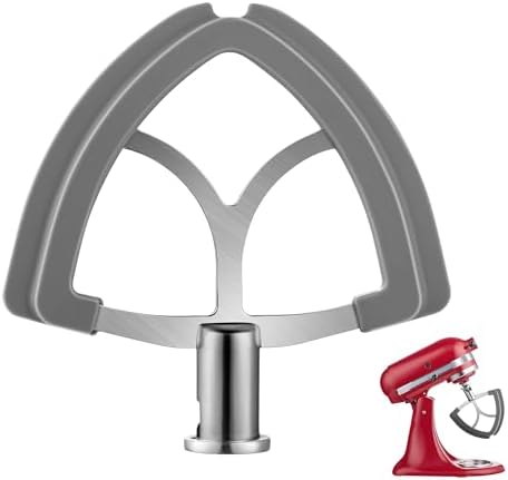 4.5-5 Quart Flex Edge Beater for KitchenAid Mixer, Flexible and Durable Silicone Edged Paddle Attachment for Kitchenaid Mixer with Scraper for Whipping Dough