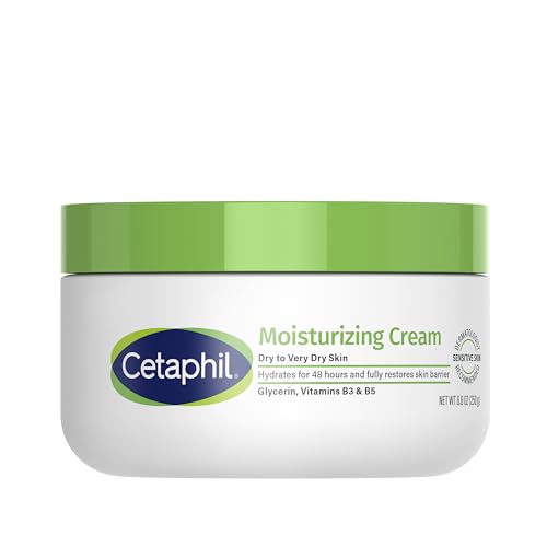 Cetaphil Face & Body Moisturizer, Hydrating Moisturizing Cream for Dry to Very Dry, Sensitive Skin, NEW 8.8 oz, Fragrance Free, Non-Comedogenic, Non-Greasy (Packaging May Vary)