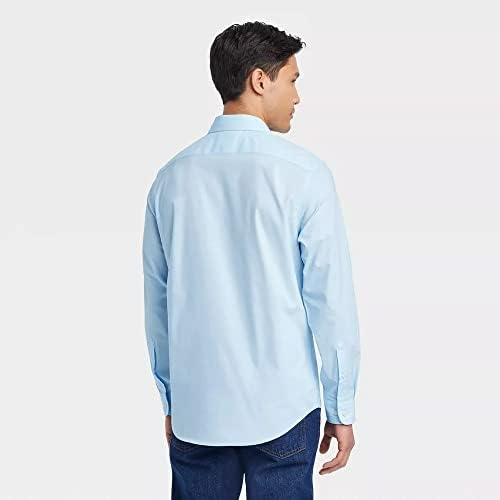 Goodfellow & Co Men's Standard Fit Performance Dress Long Sleeve Button-Down Shirt -