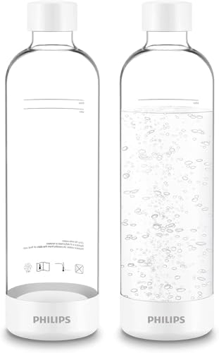 PHILIPS Carbonating Bottles ADD910WHO/37, 1L Reusable Sparkling Water Bottles Compatible Soda Maker for ADD4902BKO/37, ADD4902WHO/37 and ADD4901GRO/37, ADD4901BKO/37, ADD4901BLO/37, ADD4901PKO/37
