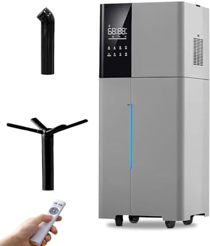 Humidifier Large Room,26L/6.8Gal Whole House Humidifiers for Home 3000 sq.ft,1800ml/H Cool Mist Humidifier Baby, Top Fill Humidifiers for Bedroom Plant with 360° Nozzle & Extension Tube,Grey