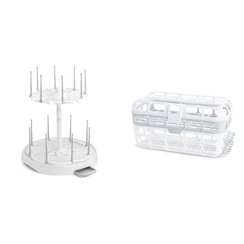 Munchkin High Capacity Drying Rack for 16 Baby Bottles, Dishwasher Basket for Wide Mouth Bottles and Accessories, 1 Pack