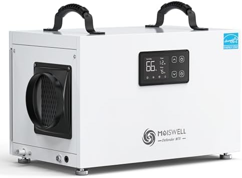 145 Pints Commercial Dehumidifier for Crawl Space, Energy Star Certified Dehumidifier with Drain Hose Compact for Large Basement Industrial Water Damage