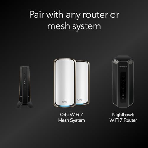 NETGEAR Nighthawk DOCSIS 3.1 Mid/high-Split Cable Modem (CM3000) – Approved for Today’s Fastest Speeds - Works with All Cable Providers Incl. Xfinity, Spectrum, Cox - for Cable Plans up to 2.5Gbps