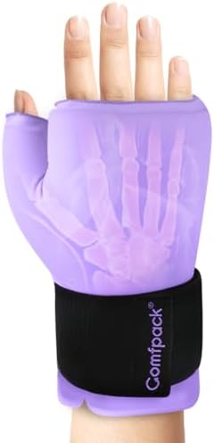Hand Ice Pack Glove for Arthritis, Thumb Wrist Ice Pack Wrap for Carpal Tunnel, Reusable Gel Hot Cold Therapy Pain Relief for Tenosynovitis, Swelling, Surgery, Tendonitis
