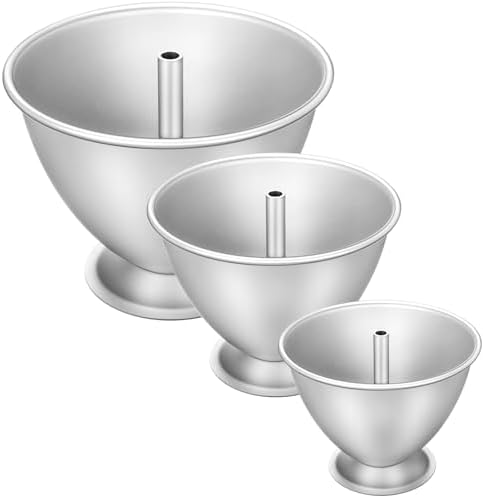 Maxcheck 3 Pcs Princess Dress Doll Cake Pan Non Stick Skirt Cake Baking Pan Doll Cake Mold Aluminum Mold Kit with Heating Core for Wedding Birthday Anniversary (5/6/8 Inch)