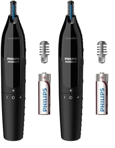 Philips Norelco Nose Trimmer 1000, Black, NT1605/60 (Pack of 2)