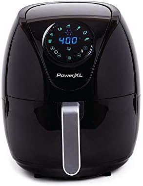 PowerXL Air Fryer 7 QT Maxx Classic, Extra Hot Air Fry, Cook, Crisp, Broil, Roast, Bake, High Gloss Finish, Nonstick, Black