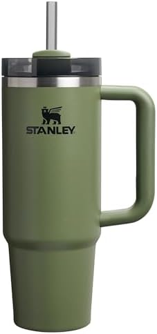 Stanley Quencher H2.0 Tumbler with Handle and Straw 30 oz | Flowstate 3-Position Lid | Cup Holder Compatible for Travel | Insulated Stainless Steel Cup | BPA-Free | Dried Pine