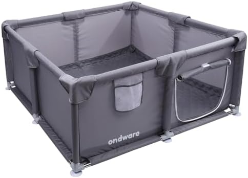 Whelping Box for Dogs, 48×48×18in Whelping Box for Dogs and Puppies Overall 150D Oxford Fabric with Waterproof Whelping Pad ID Collars for Medium Small Dogs