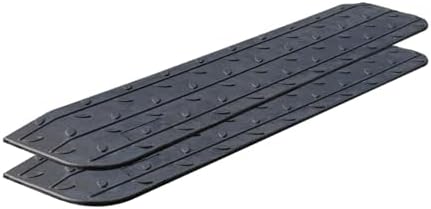 Rubber Wheelchair Threshold Ramp, 1"/1.5"/2"/2.5"/3"/3.5"/4" Rise Options, Wheelchair Ramp 7000Lbs Load Capacity, Non-Slip Textured Surface for Wheelchairs, Scooters (1.0" Rise-2Pack)