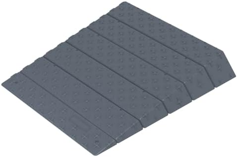 Plastic Slip-Resistant Modular Threshold Ramp - Universal Access Ramp for Wheelchairs, Scooters, Walkers & Safe Pedestrian Passage (6 inch)