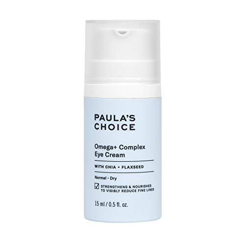 Paula's Choice Omega+ Complex Anti-Aging Eye Cream with Squalane & Niacinamide, Deep Hydration to Firm & Brighten Eyes, for Wrinkles, Dark Circles & Fine Lines. 0.5 Ounces