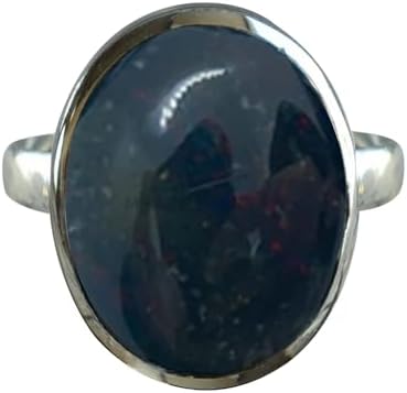 Solid 925 Sterling Silver Ring for Women & Men, Amethyst Ring Gemstone Unique Handcrafted Ring (US Size 5)