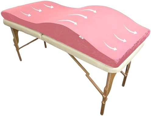 Memory Foam Lash Bed Topper with Soft Plush Cover – Ergonomic Eyelash Table Padding for Salon Use, High-Density Foam Spa Mattress Topper, 28" (71 cm), Pink
