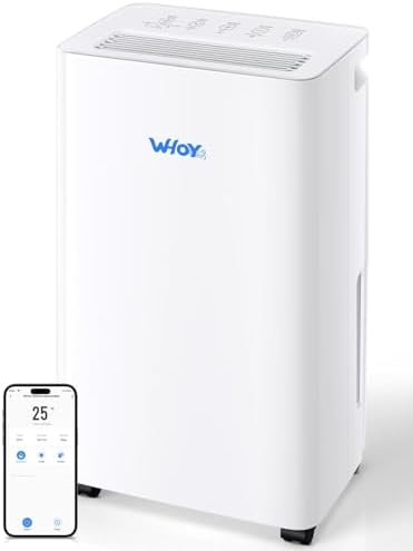 Dehumidifier for Home, 2000 Sq. Ft., Max 50 Pints, 1.6L Tank, App-Controlled, With 4.9 ft Drain Hose,Child Lock, Smart Ideal for Bedrooms & Living Rooms