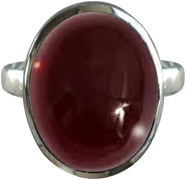 Solid 925 Sterling Silver Ring for Women & Men, Amethyst Ring Gemstone Unique Handcrafted Ring (US Size 5)