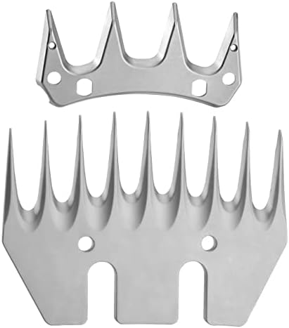 9 Tooth Sheep Shears Replacement Blades PRO Universal Blade for All Major Brands Oster GDJOB TAKEKIT BEETRO Dragro Lister Heiniger Sheep Clippers for Sheep Alpacas Goats (9 Tooth Silver)