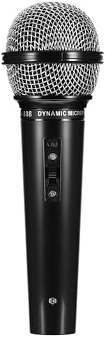 NUOBESTY Microphone for Kids, 6.4" Fake Toy Microphones for Toddler Plastic Pretend Play Mic Prop Toys for Halloween, Christmas, Party Favors, Kid Karaoke Costume Prop