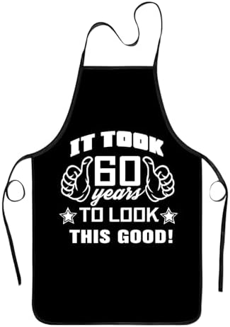 30th 50th 60th 70th Birthday Gifts for Men, Apron Gifts for Husband Wife Friends, Kitchen Chef Aprons with 2 Pockets
