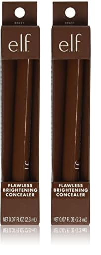 e.l.f. Flawless Brightening Concealer, Illuminating & Highlighting Face Makeup, Conceals Dark Under Eye Circles, Rich 60 W, 0.07 Fl Oz (Pack of 2)