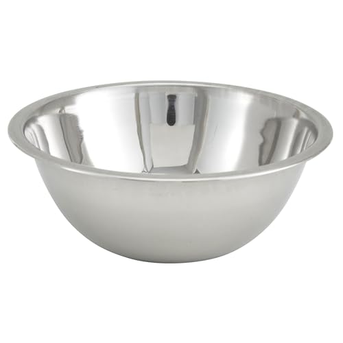 Winco Mixing Bowl, 13-Quart, Medium, Stainless Steel