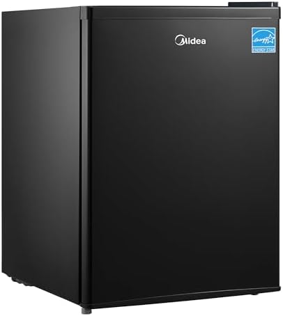 Midea WHS-87LB1 Refrigerator, 2.4 Cubic Feet, Black