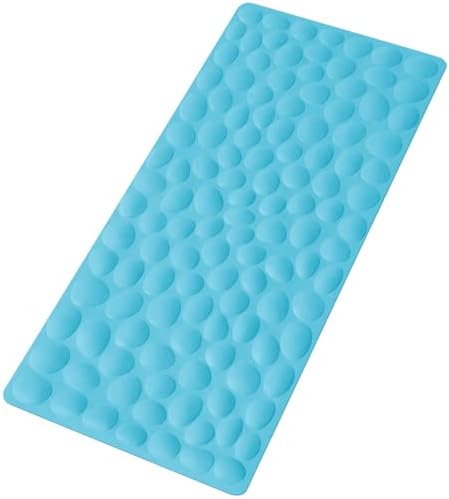 Non-Slip Bathtub Mat OTHWAY Soft Rubber Bathroom Bathmat with Strong Suction Cups (Blue)