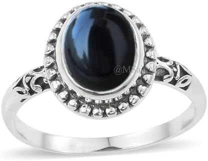 925 Sterling Silver Ring for Womens, Oval Gemstone Unique Handcrafted Ring