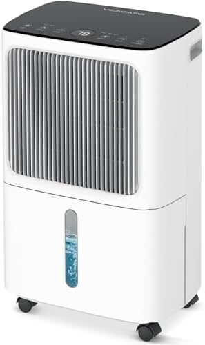 2500 Sq.Ft Dehumidifiers for Home with Drain Hose Max 34 Pints, VEAGASO Dehumidifier for Basement, Large Room, Bathroom, Bedroom, Three Modes, Intelligent Humidity Control, Dry Clothes, 24HR Timer