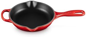 Le Creuset Enameled Cast Iron Signature Iron Handle Skillet, 6.33", Cerise