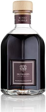 Dr. Vranjes - Rosso Nobile 250 ml Diffuser + Double Pack of Black Sticks (3 Pieces Bundle) - Luxury Home Fragrance, Made in Italy, Main Scent Fruity: Orange, Strawberry and Red Berries, Birch