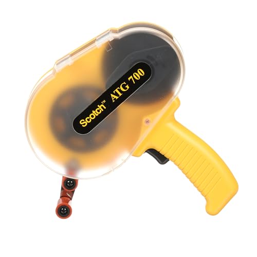 3M Scotch ATG 700 Adhesive Applicator, 1/2 in and 3/4 in wide rolls, Yellow