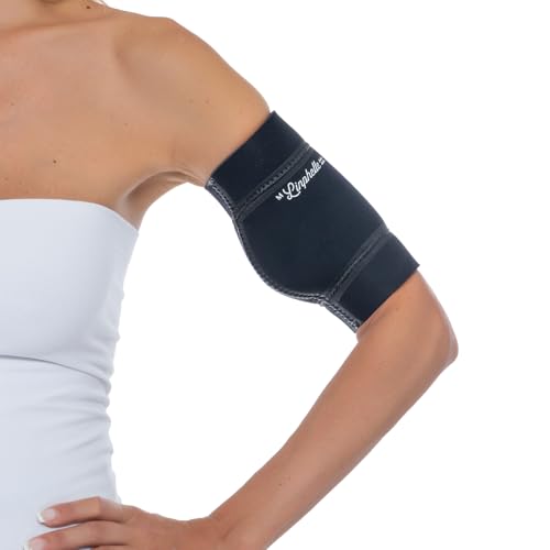 Waterproof PICC Line Shower Cover – PICC Line Sleeve Cover for Upper Arm in Neoprene, Usable for Sea or Pool Bathing, Shower Sleeve for PICC Line, Glucose Sensors, Black, Size Small