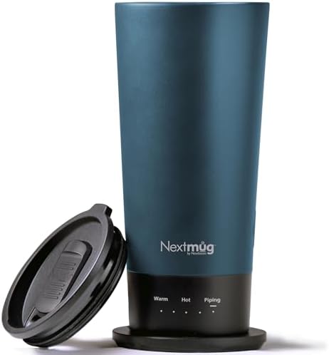 Nextmug Go - Temperature-Controlled, Self-Heating Travel Mug (Slate Blue - 16 oz.)