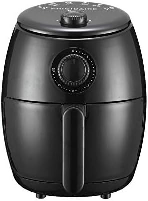 FRIGIDAIRE EAF180-BLACK, 1.8 Qt Air Fryer-Oil-Free Healthy Cooking-Digital Controls-Removable, Dishwasher-Safe Pan and Tray, 1.8qt, Black