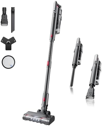 Cordless Vacuum Cleaner Ultra-Lightweight, Pet Vacuum Cleaners for Home with Powerful Suction, Stick Vacuum Cordless Rechargeable, Household Vacuum for Hardwood Floor, Carpet, Pet Hair, Car