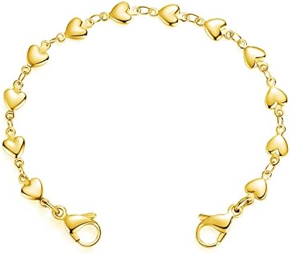 LinnaLove Heart Link Stainless Steel Interchangeable Medical Alert Bracelet