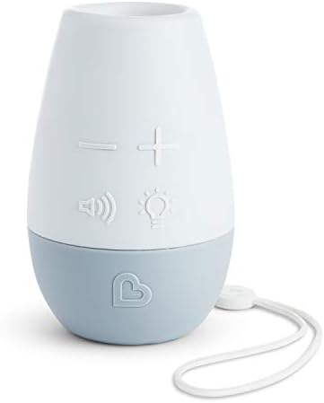 Munchkin Shhh… Baby Sleep Soother White Noise Sound Machine and Night Light, Portable for Travel, Blue