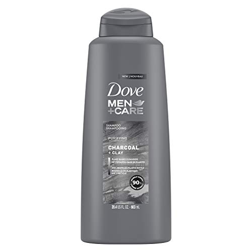 Dove Men+Care Shampoo For Healthy-Looking Hair Charcoal + Clay Naturally Derived Plant Based Cleansers 20.4 oz