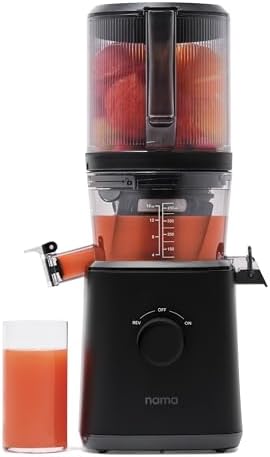 Nama J2 Cold Press Juicer – Self Feeding for Hands-Free Operation with Wide Mouth Hopper for Whole Recipe Loading, Zero Waste Masticating Juicer For More Juice, Less Pulp – Easy Cleanup & Assembly